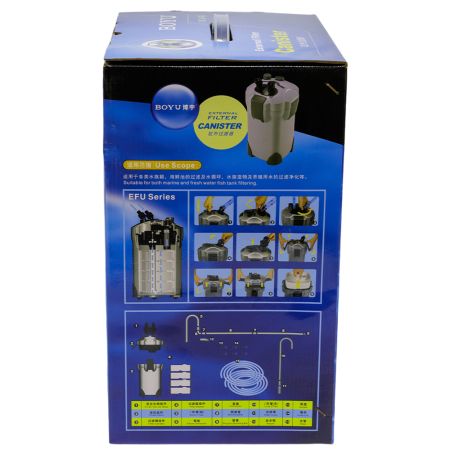 Фильтр внешний Boyu EFU-20 с УФ стерилизацией для аквариума 200-400 л канистровый 400 л/ч
