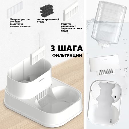 Автопоилка для собак и кошек Pawgether FG200 3,5 л Автопоилка для собак и кошек Pawgether FG200 3,5 л