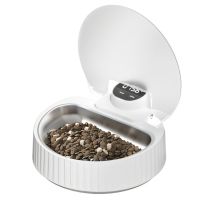 Автокормушка Petzengo PF25-W 350 мл с датчиком движения, миской из нержавеющей стали, охлаждением и весами, Wi-Fi, белая