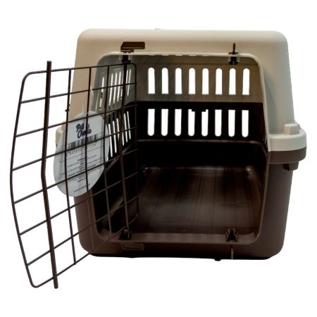 Переноска Safari Range 50х35х32 см для кошек и собак Pet Choice с металлической верхней решеткой, коричневый