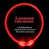 Ошейник светящийся светодиодный для собак с USB зарядкой 70 см, прозрачный с красным