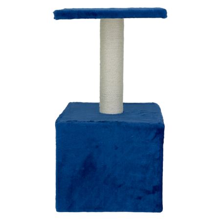 Когтеточка-домик 30х30х57 см, темно-синий