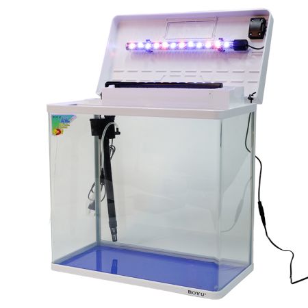 Аквариум Boyu MS-520M 45 л с сенсорным LED светильником и фильтром, белый