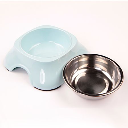 Миска для собак и кошек, 11x14.8x5 см, 150 мл, голубой Миска для собак и кошек, 11x14.8x5 см, 150 мл, голубой
