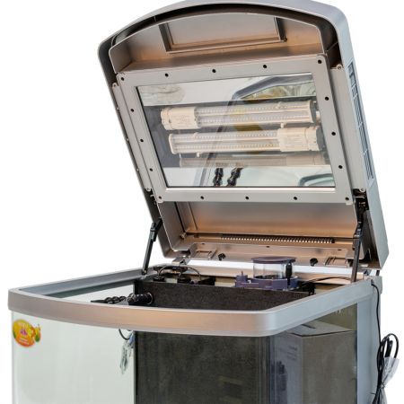 Аквариум Boyu Happy Family HS-60A панорамный, 128 л, с фильтром, УФ-стерилизатором, освещением и нагревателем, черный