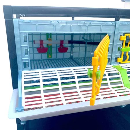 Клетка Comfortplast для перепелов без яйцесборника 3 секции, 1 ярус, 98x60x59 см, пластиковая