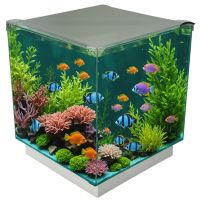 Аквариум Newa Ego LID, EL 50W, 45 л панорамный, LED освещение, белая стеклянная крышка