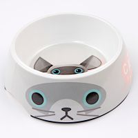 Миска, 17.5×17.5×6 см, 340 мл, CAT белый