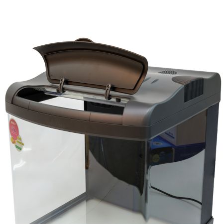 Аквариум Boyu Mini MT-508A, 80 л, с фильтром, 1 LED лампа, серый