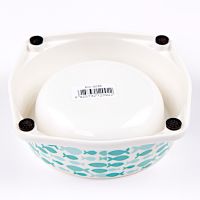 Миска для собак и кошек, 12×12×3.8 см, 130 мл, голубой