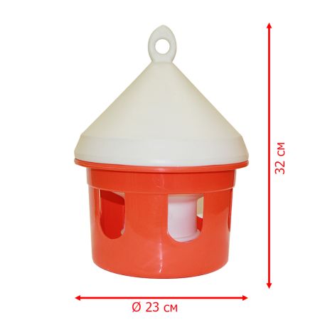 Поилка вакуумная COLOMBI 3 л с окошками для голубей