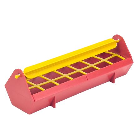 Кормушка-поилка лотковая 30 см пластик для цыплят, розовый