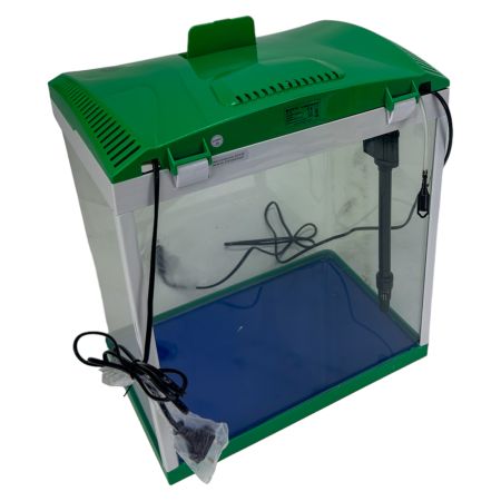 Аквариум Boyu EC-400 панорамный, 33 л, с фильтром и LED-лампой, зеленый