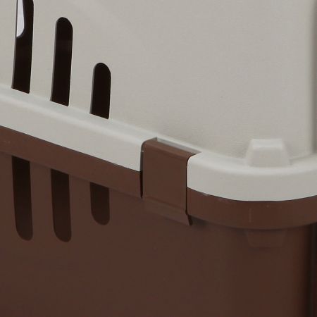 Переноска Safari Range 50х35х32 см для кошек и собак Pet Choice с металлической верхней решеткой, коричневый