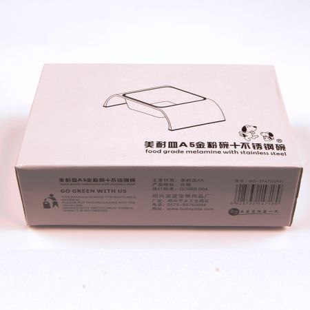 Миска для собак и кошек, 18.5x12x4.5 см, 400 мл, домик, черный