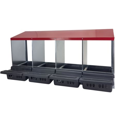 Гнездо для кур несушек 4 секции с яйцесборником