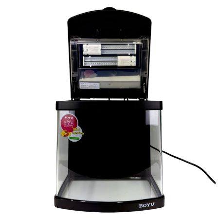 Аквариум Boyu Mini MT-408, 32 л, с фильтром, 2 LED лампы, серый