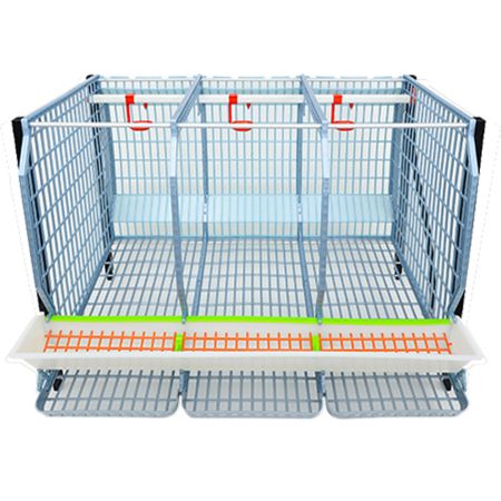 Дополнительный ярус для клетки Comfortplast для кур-несушек 3 секции, 1 ярус высотой 60 см, пластиковый
