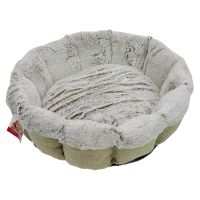 Лежак Pet Choice для собак и кошек, круглый с бортом 60х60х17 см, меховой, серый Лежак Pet Choice для собак и кошек, круглый с бортом 60х60х17 см, меховой, серый