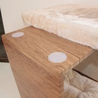 Когтеточка-пуфик 50х35х60 см, бежевый