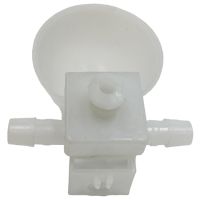 Поилка чашечная с креплением на сетку, регулировкой уровня воды, диаметр 6,3 см, двойной штуцер