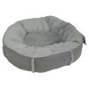 Лежак подушка Pet Choice для собак и кошек, круглый 56х56х15 см, меховой, серый