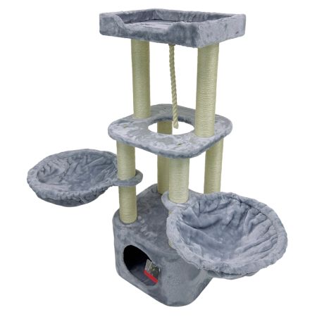 Когтеточка-комплекс 40х40х108 см, серый