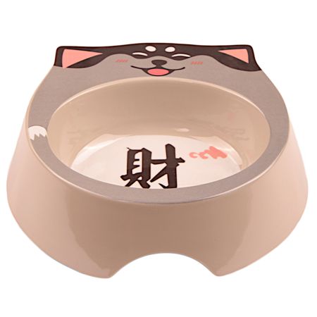 Миска для собак и кошек, 18x17.5x5 см, 270 мл, бежевый