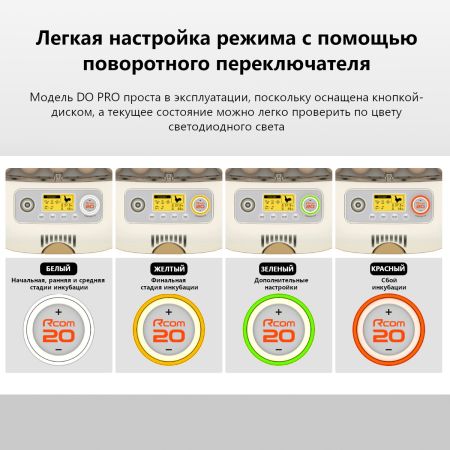 Инкубатор Rcom 20 DO PRO автоматический для яиц с овоскопом Инкубатор Rcom 20 DO PRO автоматический для яиц с овоскопом