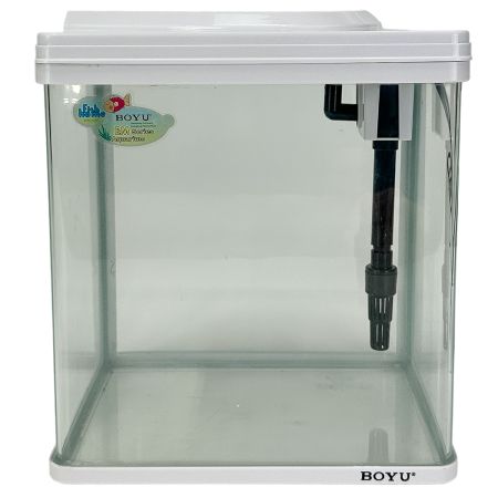 Аквариум Boyu EM-250 панорамный 7,5 л с фильтром и LED-лампой, белый