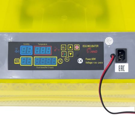 Инкубатор HHD 48 автоматический 220В/12В от сети и аккумулятора на 48 яиц