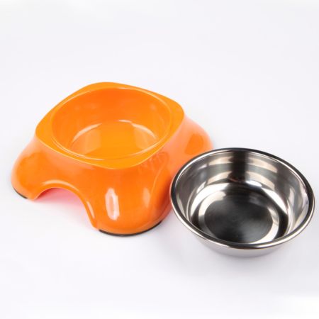 Миска для собак и кошек, 11x14.8x5 см, 150 мл, оранжевый