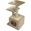 Когтеточка-комплекс с домиком 40х30х67 см, бежевый