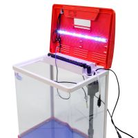 Аквариум Boyu HG-300 панорамный 22 л, LED освещение, дисплей, фильтры, красный