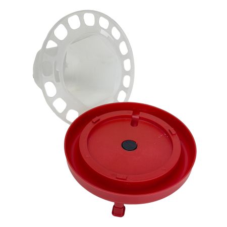 Поилка вакуумная 10 л с винтовой пробкой и ручкой на ножках для кур, домашней птицы