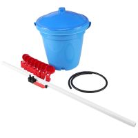 Ниппельная система 8 пластиковых поилок для цыплят и перепелов с емкостью 18 л