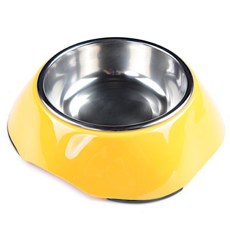 Миска для собак и кошек, 11x16x4.8 см, 180 мл, желтый