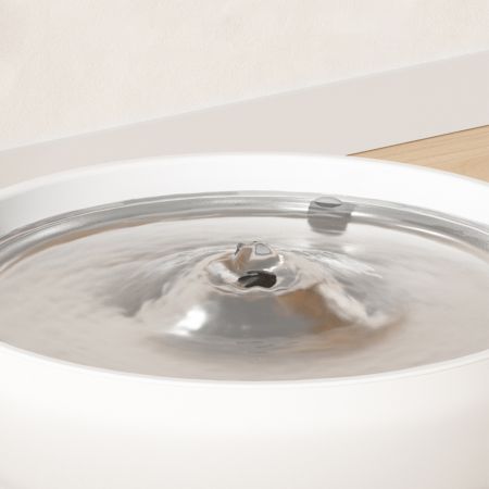 Автопоилка фонтан Petwant W8, 3 л, нержавеющая сталь, для кошек и собак, белая