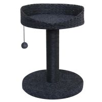 Когтеточка-лежак 40х40х52 см, с игрушкой, черный