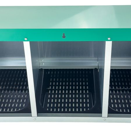 Гнездо для кур несушек HobbyFarm 4 секции наружное крепление с яйцесборником