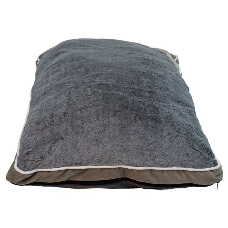 Лежак подушка Pet Choice для собак, 100х70х15 см, со съемным чехлом, серый