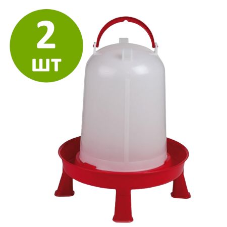 Поилка вакуумная ECO 10 л с ручкой на ножках, 2 шт.