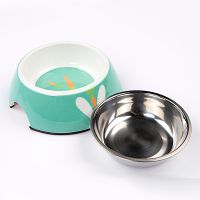 Миска со съемной чашей для собак и кошек, 14.5x14.5x5 см, 150 мл, голубой