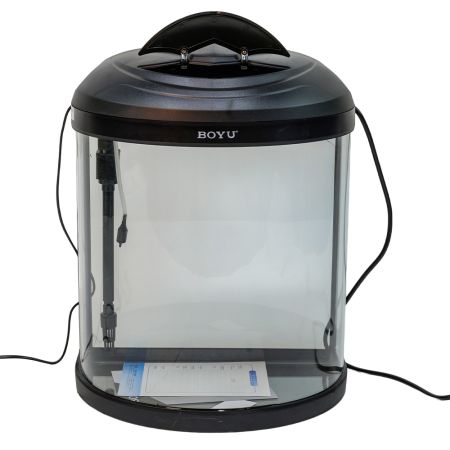 Аквариум Boyu BYG-26 полукруглый 26 л, с фильтром и освещением, черный