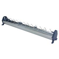 Кормушка лотковая 75 см оцинкованная сталь для цыплят и мелкой птицы