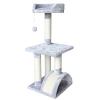 Когтеточка-комплекс 36х36х88 см, светло-серый