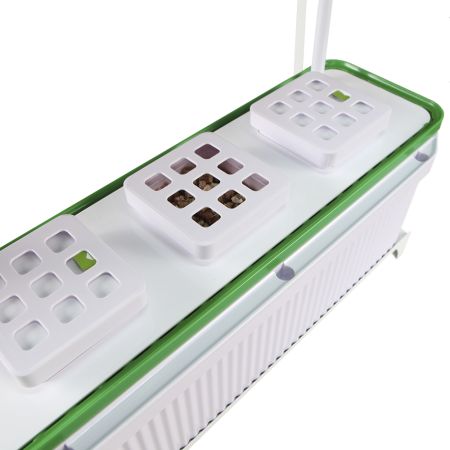 Гидропонная установка HobbyFarm DQ62003, домашний умный смарт сад, 3 ячейки с фитолампой