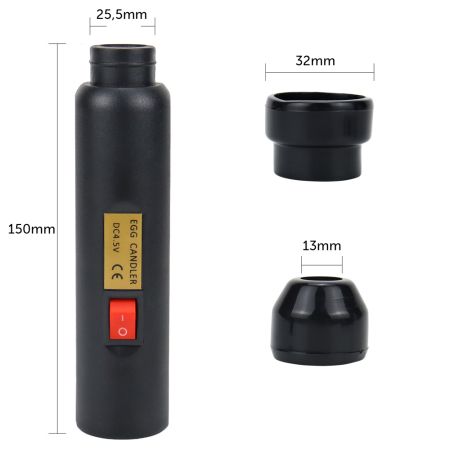 Овоскоп Janoel для яиц от сети 220В и от батареек