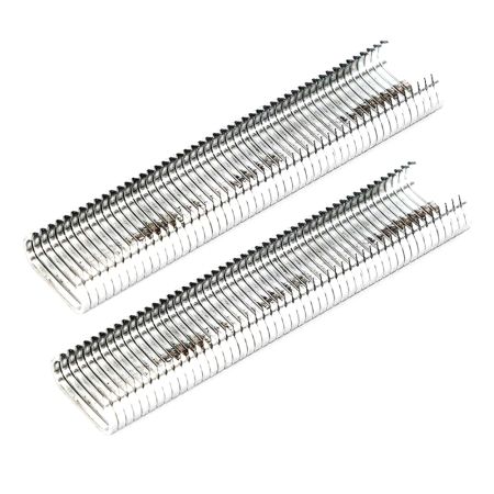 Инструмент скобообжимной С-тип для клеток автоматический 8-12 мм, красный + скобы 100 шт.