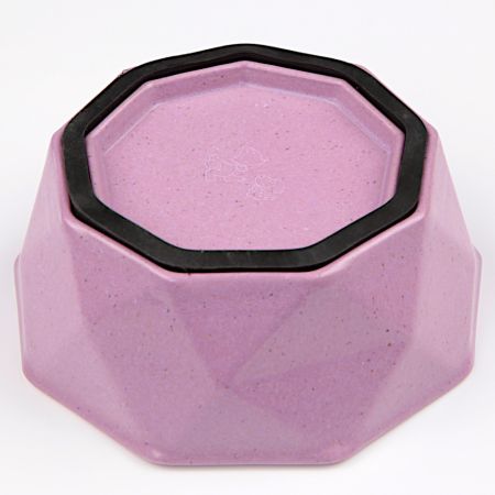 Миска для собак и кошек бамбуковая, 14.4x14.4x5.4 см, 500 мл, фиолетовый